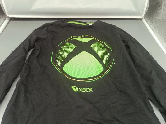 Xbox Langarmshirt Schwarz Grün Logo Nahaufnahme
