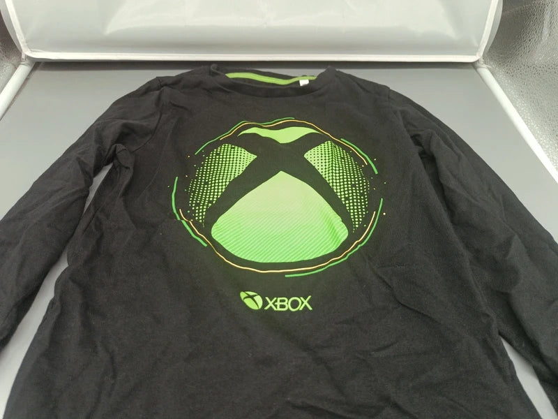 Xbox Langarmshirt Schwarz Grün Logo Nahaufnahme