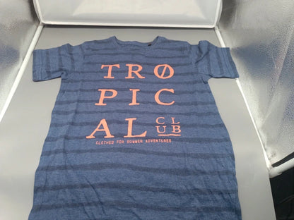 Kinder T-Shirt Tropical Club Jeansblau Vorderseite Gesamtansicht