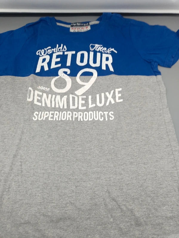 Retour Jeans T-Shirt Blau Grau Vorderseite