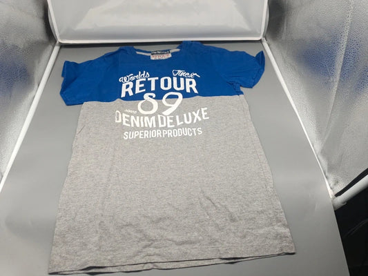Retour Jeans T-Shirt Blau Grau Gesamtansicht