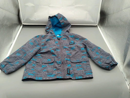 Kinder Softshelljacke Street Company Grau Türkis Vorderseite