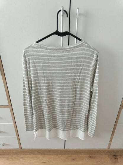 Damenpullover grau/weiß – Seppälä Woman (Gr. M/38)