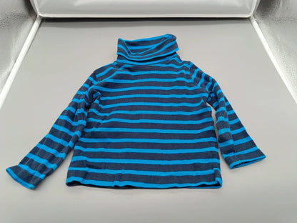 Blau-marineblau gestreifter Lupilu Unterziehrolli Größe 86/92, Vorderseite