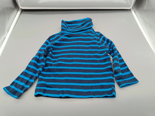 Blau-marineblau gestreifter Lupilu Unterziehrolli Größe 86/92, Vorderseite