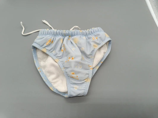 Hellblaue gemusterte TCM Hose in Slipform Größe 86/92, Vorderseite