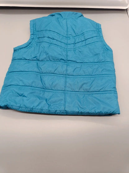 Rückseite der blauen Papagino Steppweste Größe 80/86