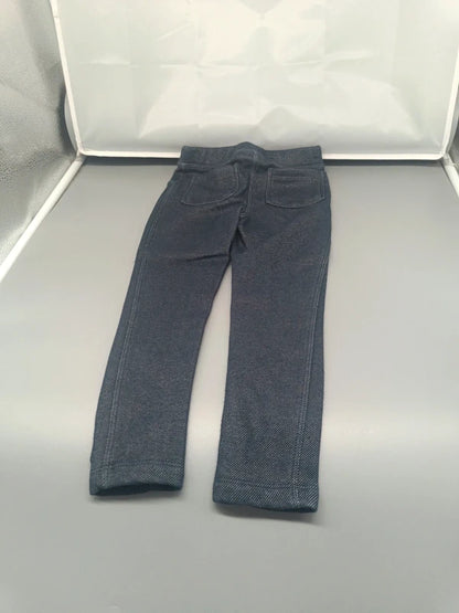 Marineblaue Kinder-Leggings mit zwei Gesäßtaschen von hinten