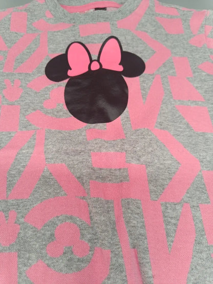 Nahaufnahme der Mäuse-Silhouette mit pinker Schleife
