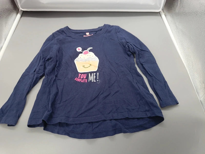 Marineblaues Lupilu Oberteil mit Cupcake-Motiv Größe 98/104, Vorderseite