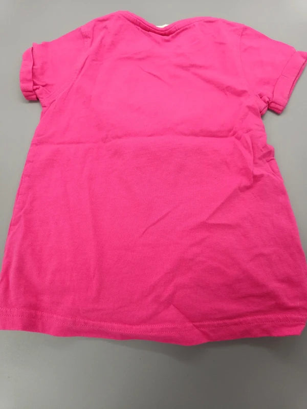 Rückseite des pinken Kids T-Shirts Größe 98/104