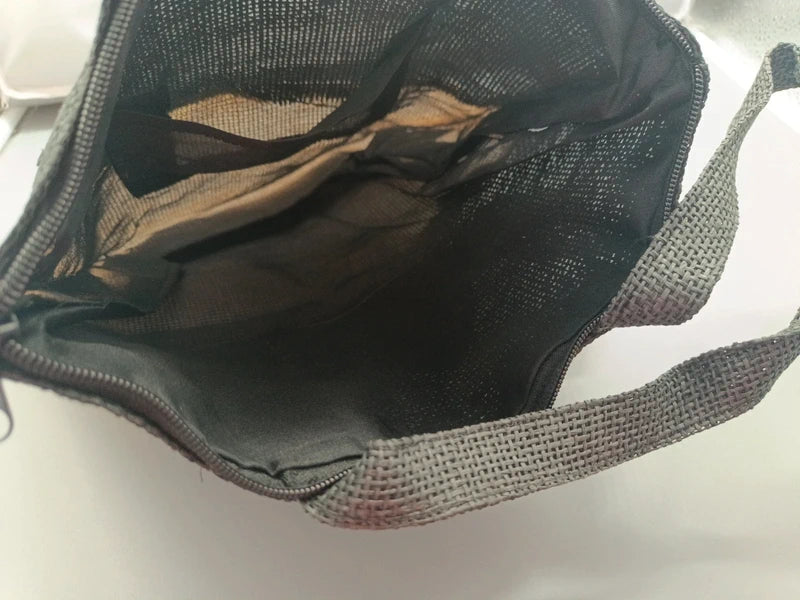 Strandtasche schwarz/beige