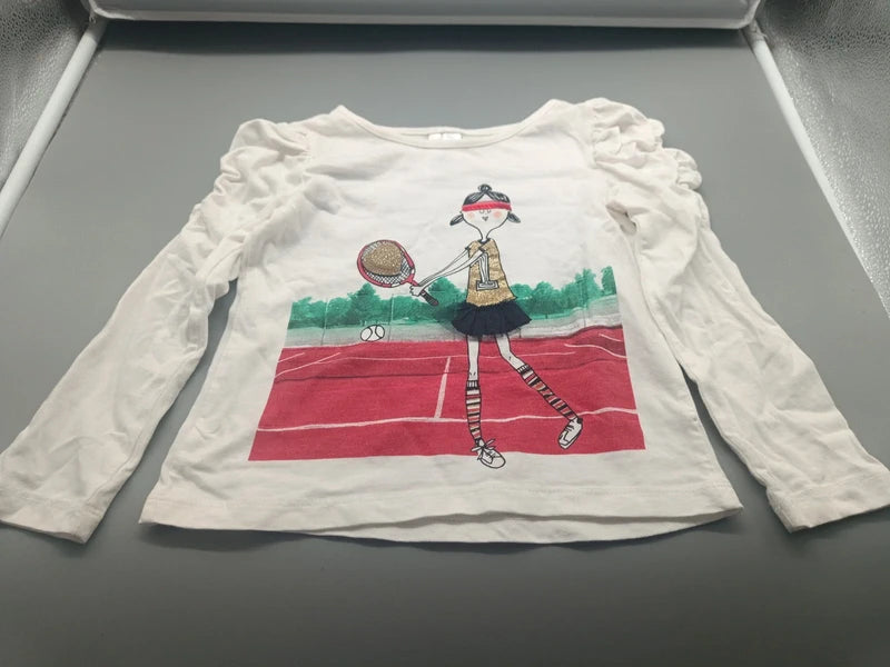 Sweetshirt Tennisspielerin weiß – Palomino (4 Jahre)