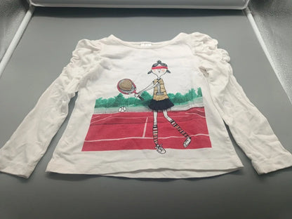 Sweetshirt Tennisspielerin weiß – Palomino (4 Jahre)