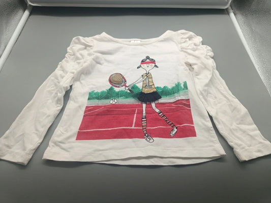 Sweetshirt Tennisspielerin weiß – Palomino (4 Jahre)