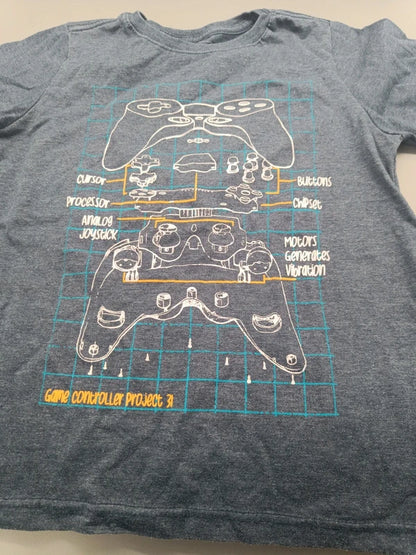 T-Shirt Controller-Motiv blau – Fuzarka (6 Jahre)