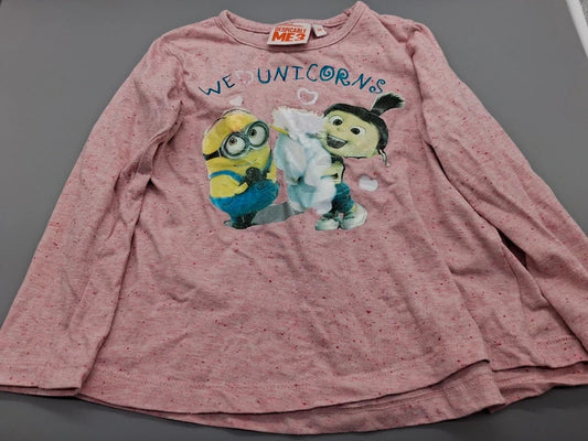 Mädchen Langarmshirt Despicable Me 3 We Love Unicorns Rosa Vorderseite