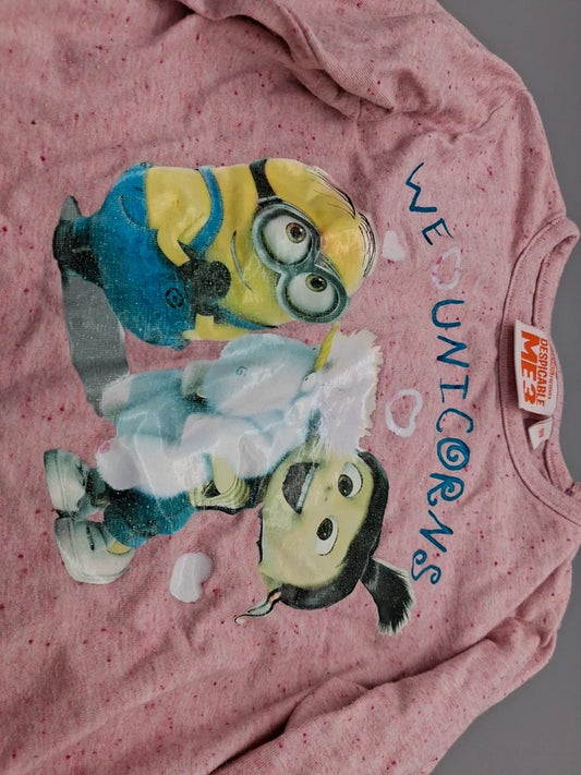 Mädchen Langarmshirt Despicable Me Minion Agnes Print Nahaufnahme