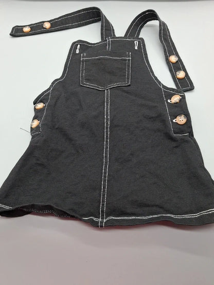 Schwarzer KIDS collection Latzrock Größe 98–104, Vorderseite