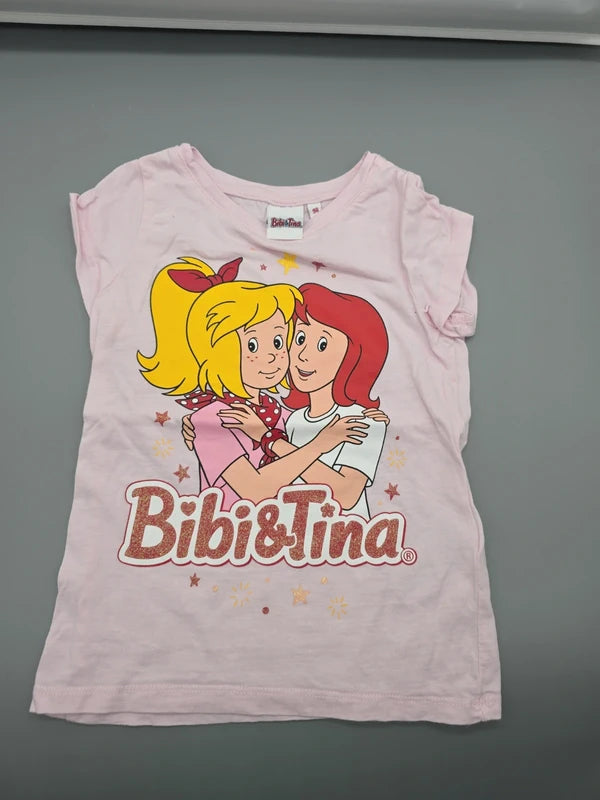 Bibi & Tina T-Shirt rosé in Größe 98, Vorderseite