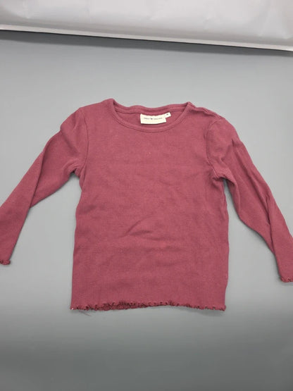 Jonas Nielsen Langarmshirt burgunderrot Größe 98, Vorderseite