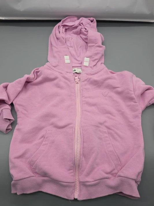 C&A Sweatjacke rosé Größe 104 mit Kapuze, Vorderseite