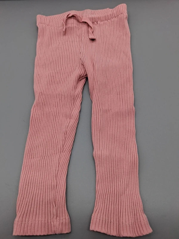 H&M Ripp-Leggings rosé – Größe 86