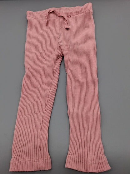 H&M Ripp-Leggings rosé – Größe 86