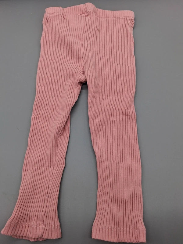 H&M Ripp-Leggings rosé – Größe 86