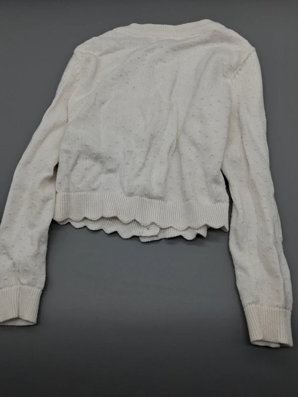 Weiße C&A Kinder-Strickjacke, Rückseite