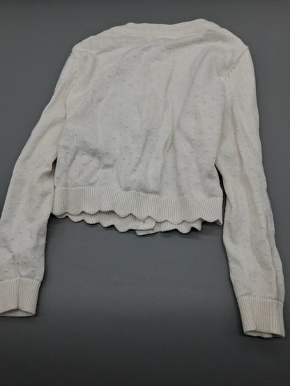 Weiße C&A Kinder-Strickjacke, Rückseite