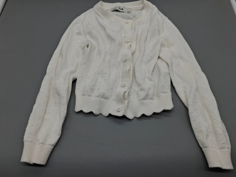 C&A Strickjacke mit Knopfleiste und gewelltem Saum