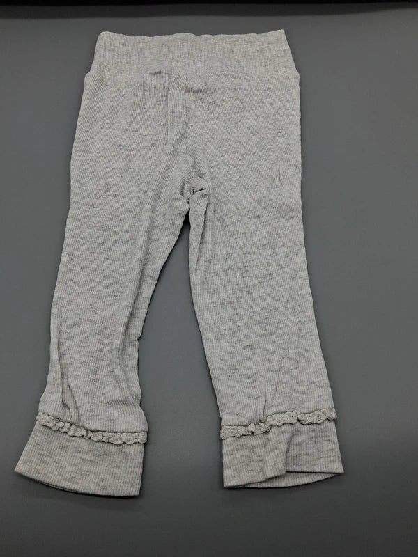 Rückansicht der grauen Pocopiano Ripp-Leggings