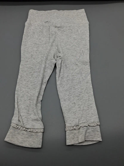 Rückansicht der grauen Pocopiano Ripp-Leggings