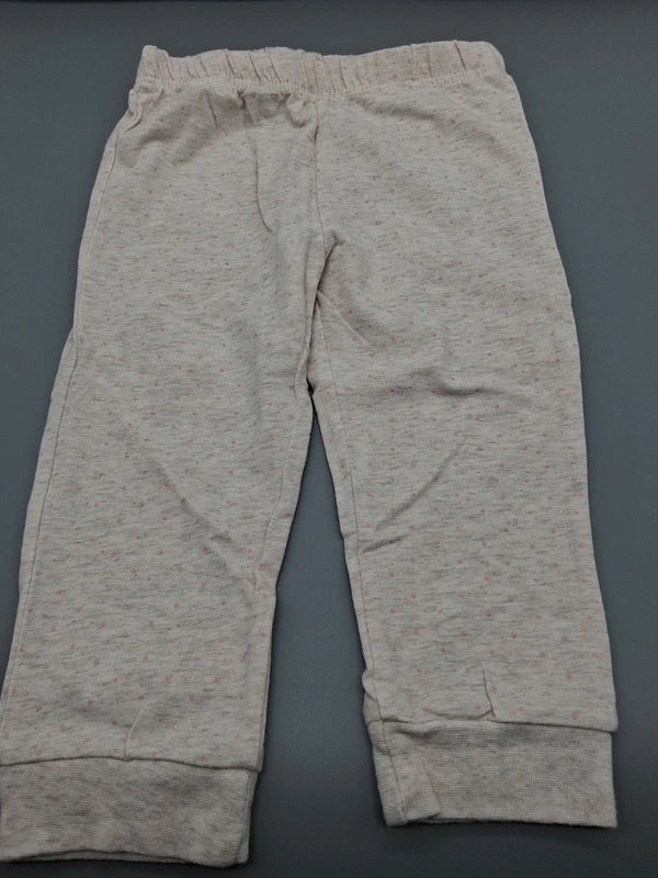Creme melierte Disney Baby Hose in Größe 80, Vorderansicht