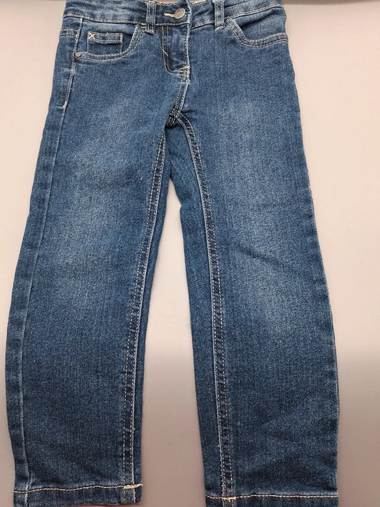 Blaue Pocopiano Kinderjeans in Größe 104, Vorderansicht
