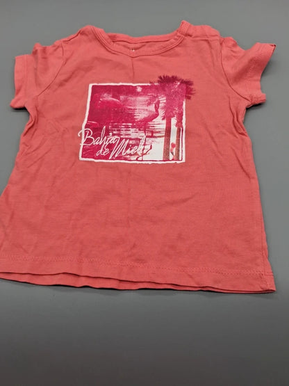 Korallenrotes Impidimpi T-Shirt mit Print in Größe 74/80