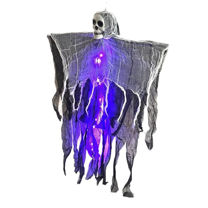 Halloween Hängegeist mit Totenkopf, ca. 85 cm – Ansicht 8