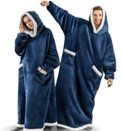 Übergroße Hoodie-Decke aus Fleece mit Kapuze – Bild 3