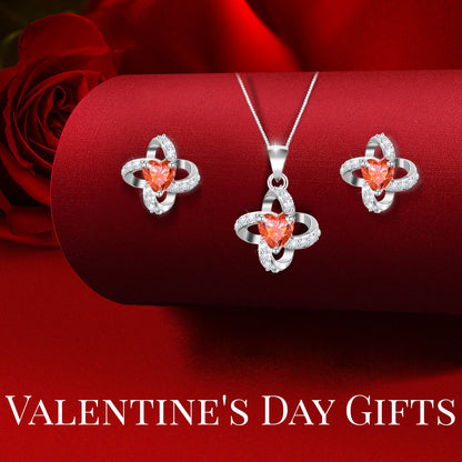 Ewige Rose Schmuckset – Echte konservierte Rose mit Halskette & Ohrringen – Ansicht 4