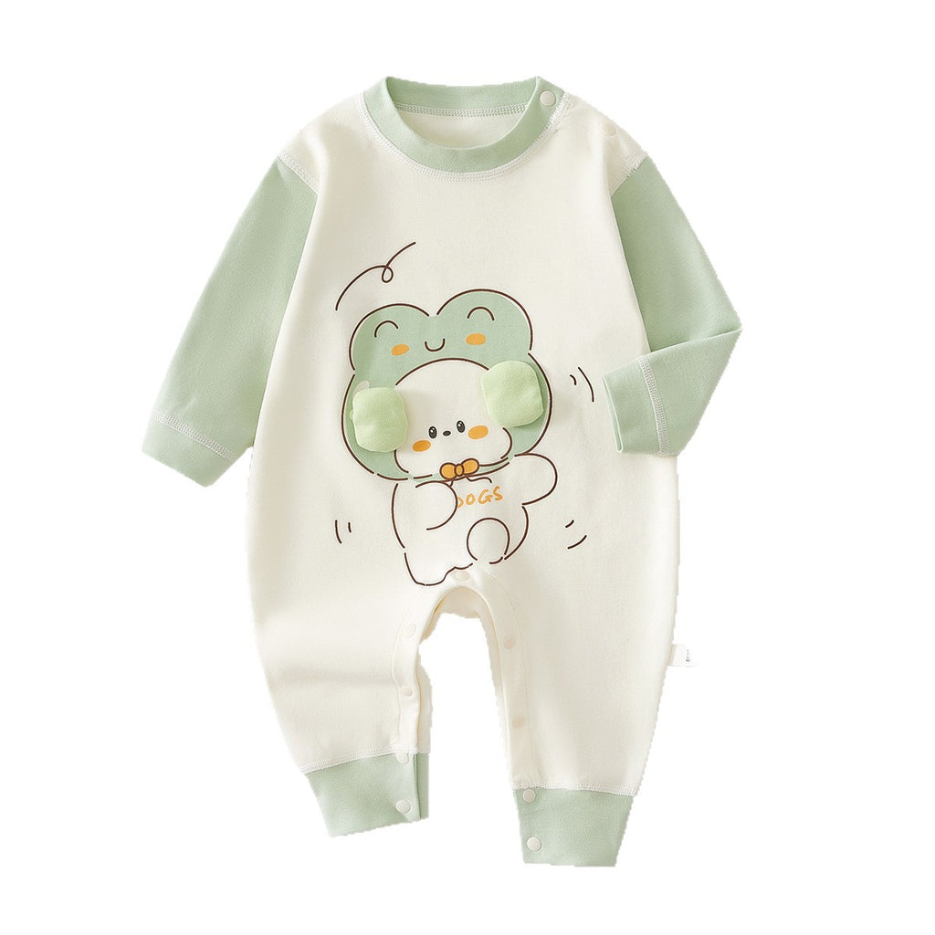 Cute Baby Cotton Long Sleeve Onesie for 0-15 Months