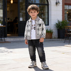 Children's clothing autumn style children's clothing cardigan long sleeved three piece set