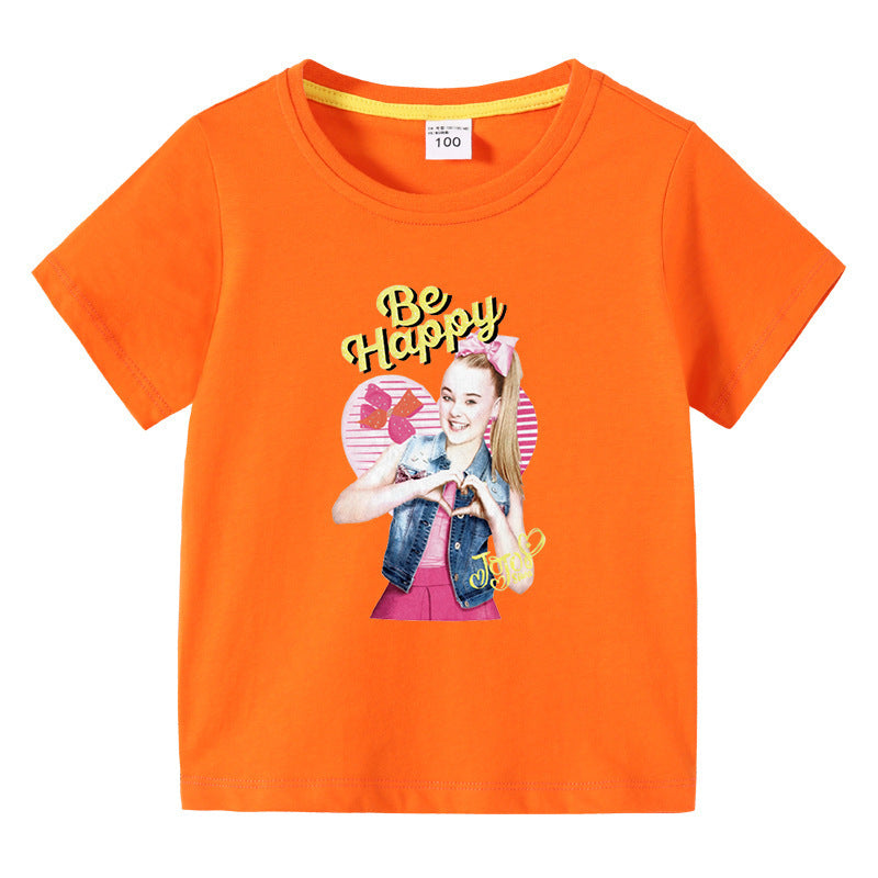 Children's summer short sleeved T-shirt