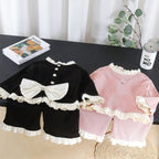 Children's Baby Girl Lace Long Sleeve Two Piece Set
