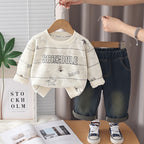 Two piece hoodie pants for baby boys