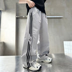 Casual Loose Wide Leg Drawstring Pants for Boys Straight Leg Comfortable Kids Pants