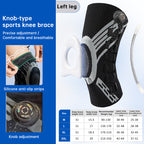 Adjustable Knob Knee Brace with Spring Support, Slim Shin Defender Basketball Knee Pads, Non-Slip Compression Sports Protector