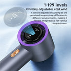 6 Fan Handheld High Speed Fan Mini Portable AC 199 Level Adjustable Personal Cooler for Travel Gym Outdoor