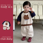 Cartoon Two-Piece Outfit Sweatshirt Pants Boy Outerwear