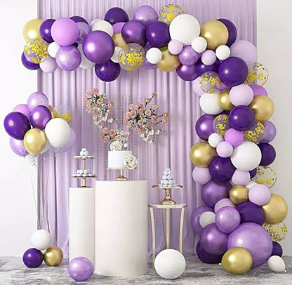 Ballongirlande in Lila, Ballonbogen-Set – Ansicht 1